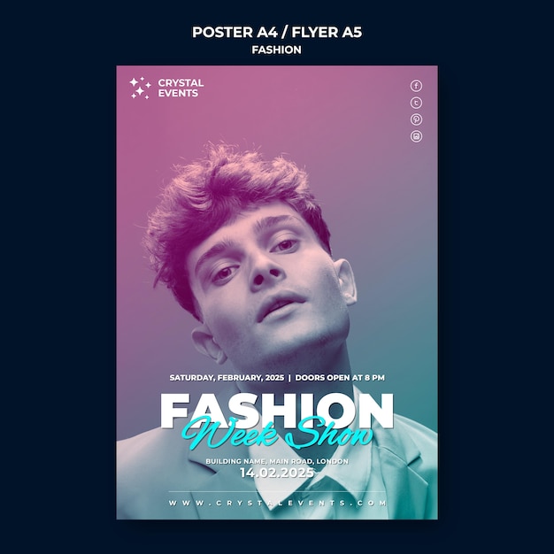 Fashion poster template