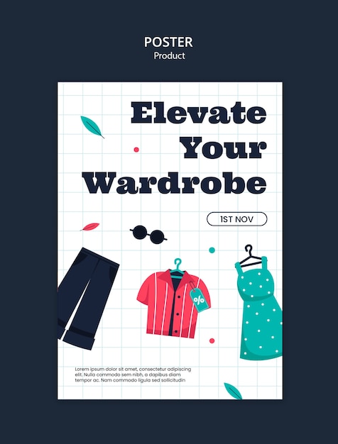 Free PSD fashion product template design