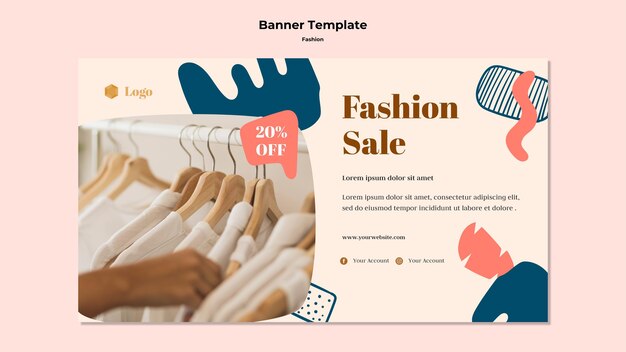 Fashion sale banner template