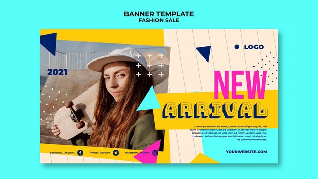 Fashion sale banner template