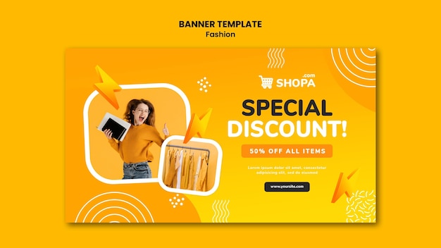 Fashion sale banner template