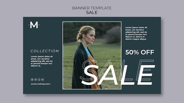 Free PSD fashion sale banner template