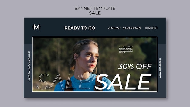 Fashion sale banner template