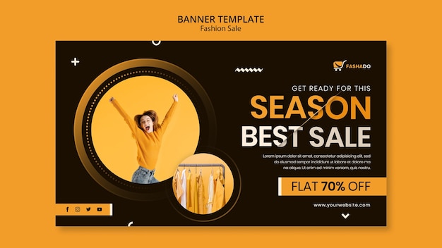 Free PSD fashion sale banner template