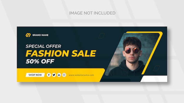 fashion sale facebook social media banner template