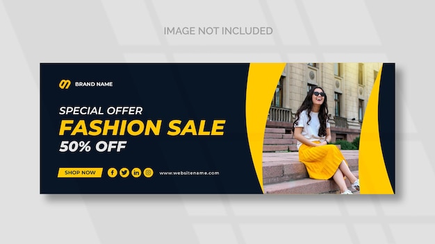 Fashion sale facebook social media banner template