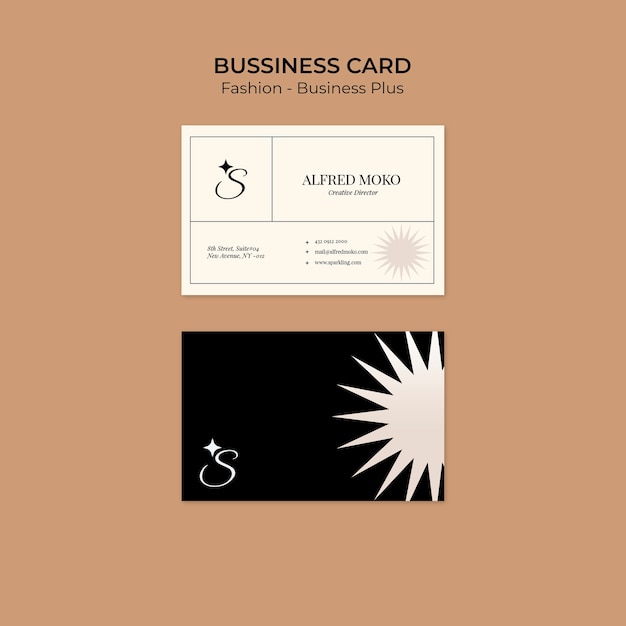 Free PSD fashion sale horizontal business card template