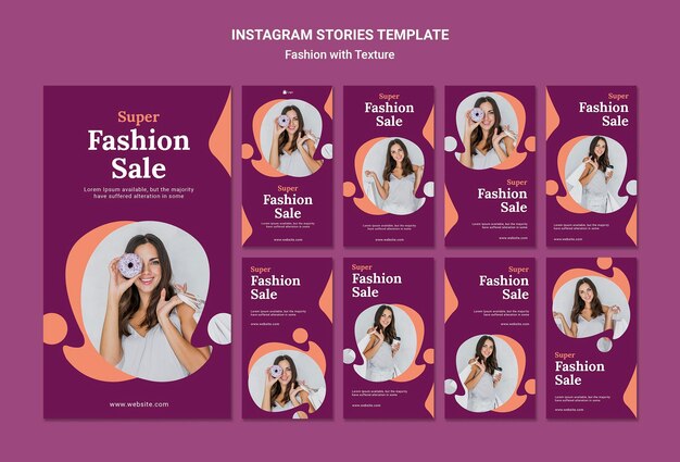 Free PSD fashion sale instagram stories template