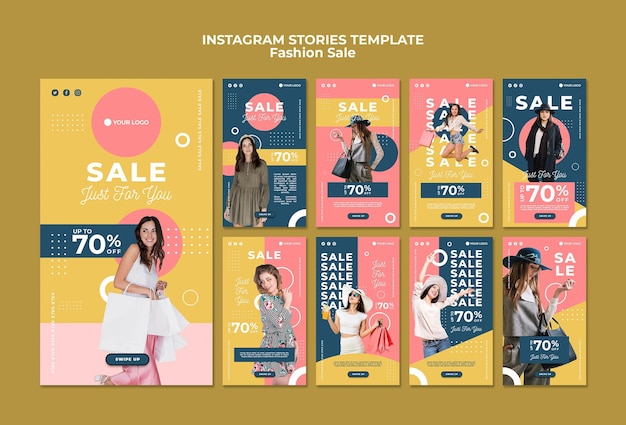 Free PSD fashion sale instagram stories