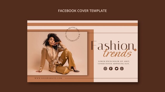 Fashion sale social media cover template