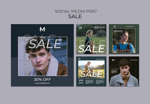 Fashion sale social media post template