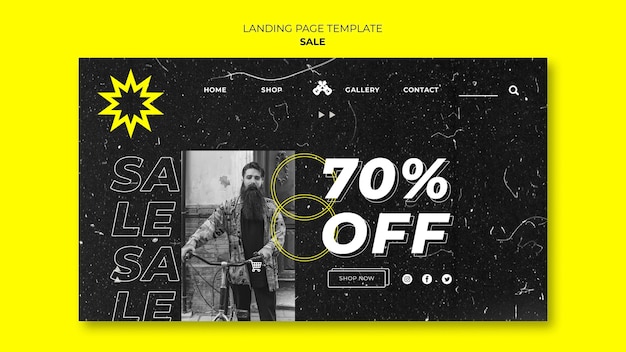 Fashion sales landing page template