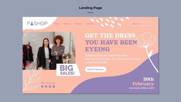 Fashion sales landing page