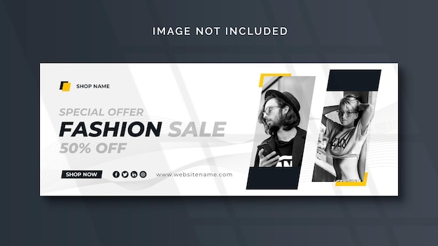 Fashion social media banner or web template