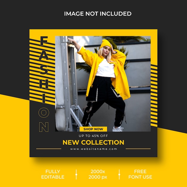 Fashion social media post template