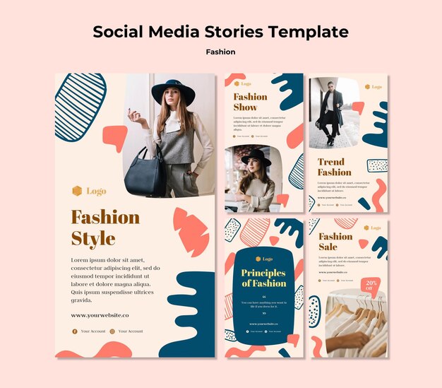 Fashion social media stories template