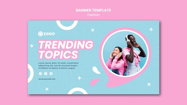 Fashion store banner template