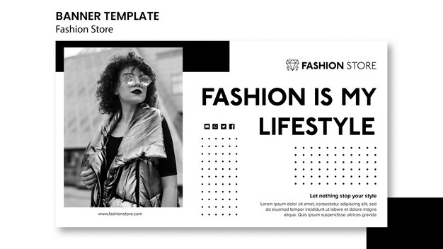 Fashion store concept banner template