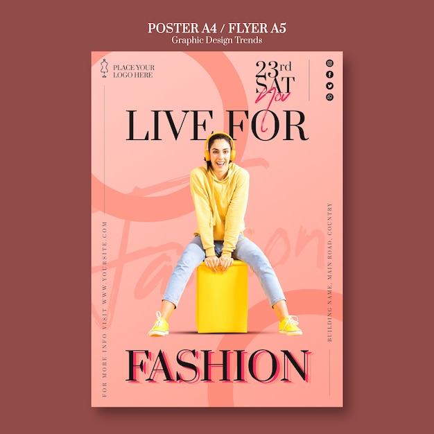 Fashion store flyer template