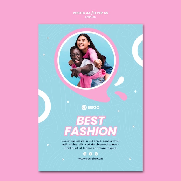 Fashion store flyer with photo