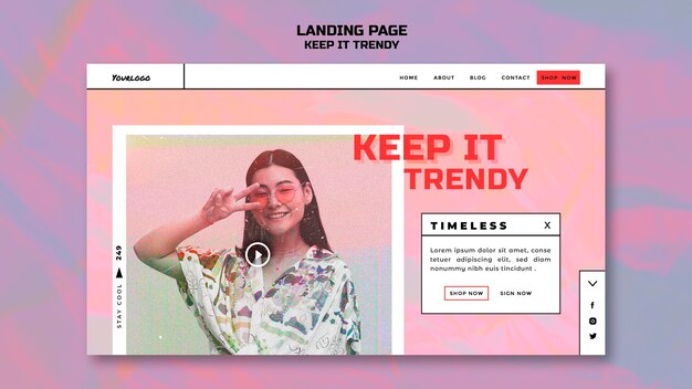 Fashion store landing page template