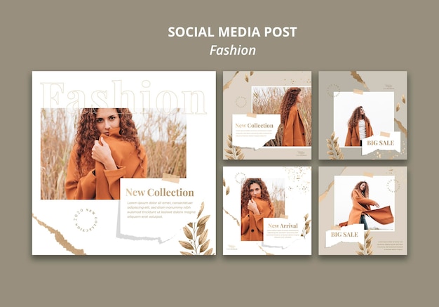 Fashion store social media post template