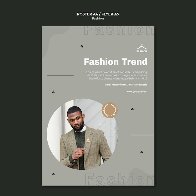 Free PSD fashion store template flyer