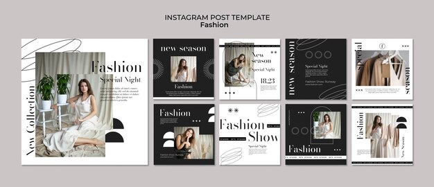 Fashion and style instagram posts collection