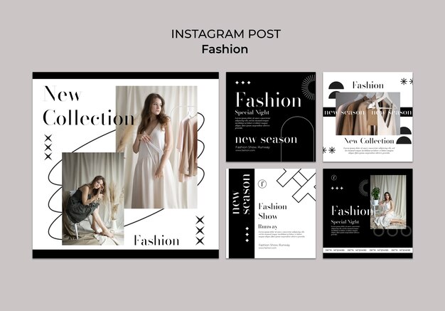 Fashion and style instagram posts collection