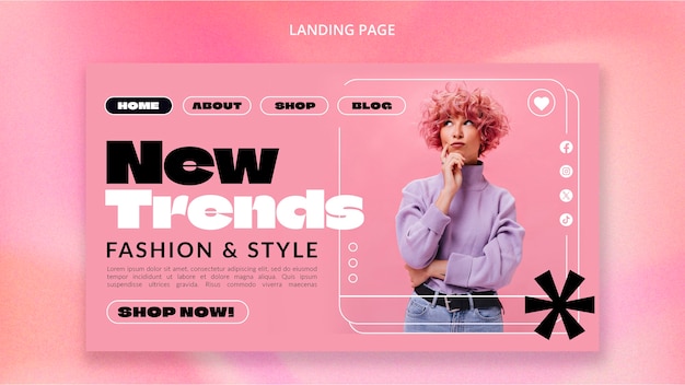 Free PSD fashion template design