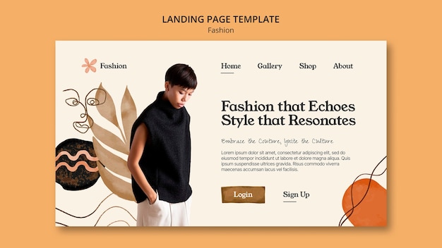 Free PSD fashion template design