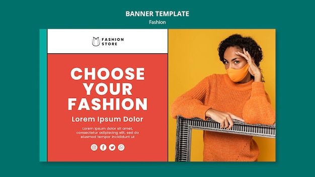 Fashion trends horizontal banner