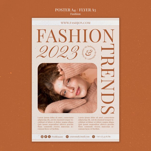 Fashion trends  poster template