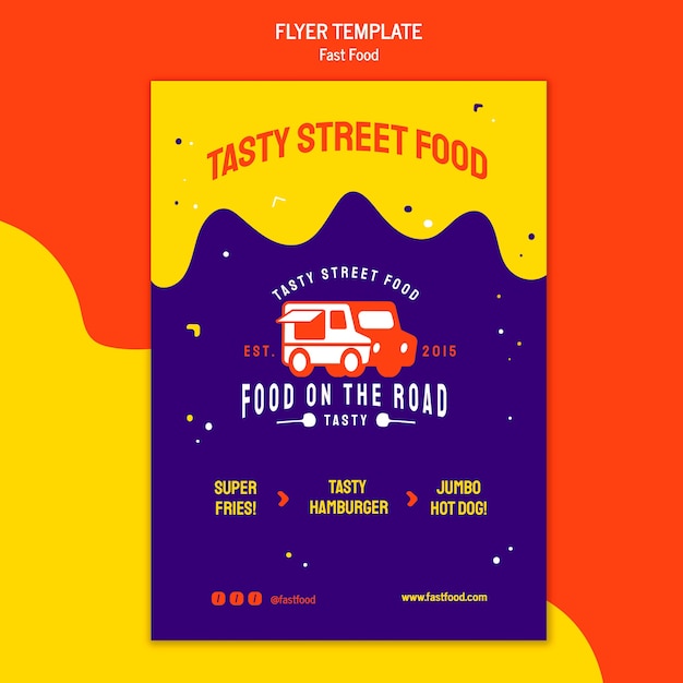 Free PSD fast food flyer template