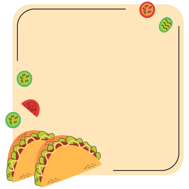 Fast food frame illustration