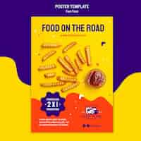 Free PSD fast food poster template