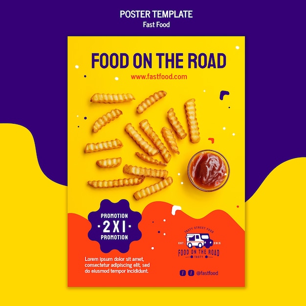 Fast food poster template