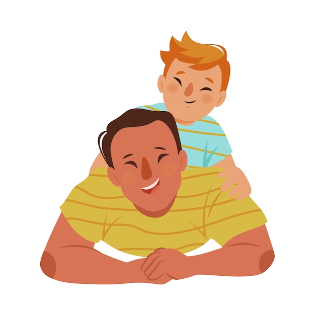 Free PSD father and child isolated