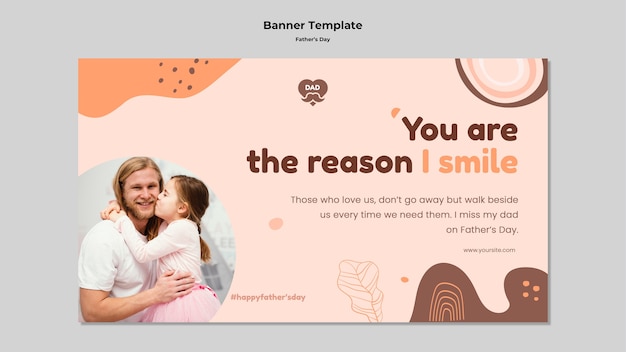 Father's day banner template design