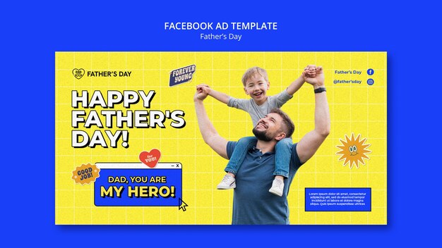 Father's day celebration facebook template