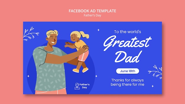 Free PSD father's day celebration s facebook template