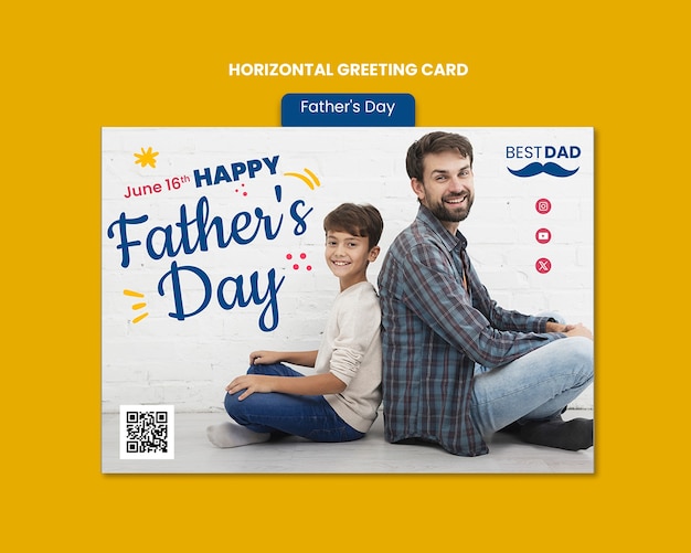 Free PSD father's day celebration template