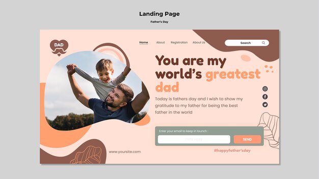 Father's day landing page template design