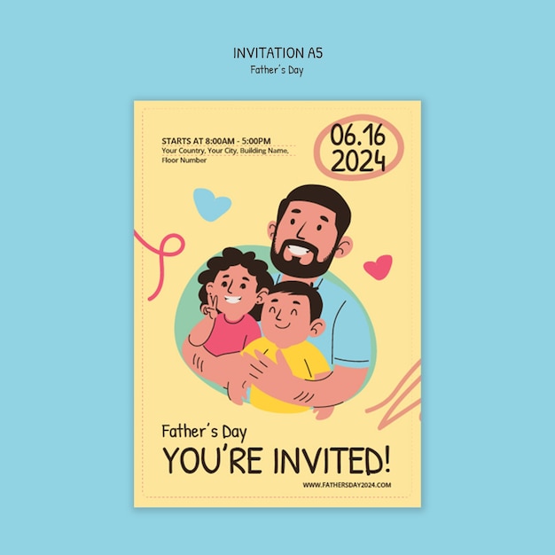 Free PSD father's day template design