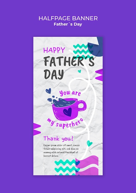 Free PSD father's day template design