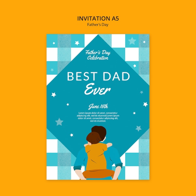 Free PSD father's day template design