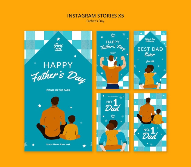 Free PSD father's day template design