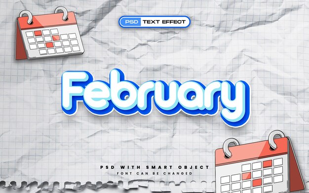 February Text Effect