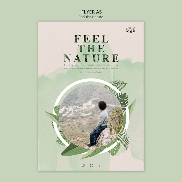 Free PSD feel the nature flyer