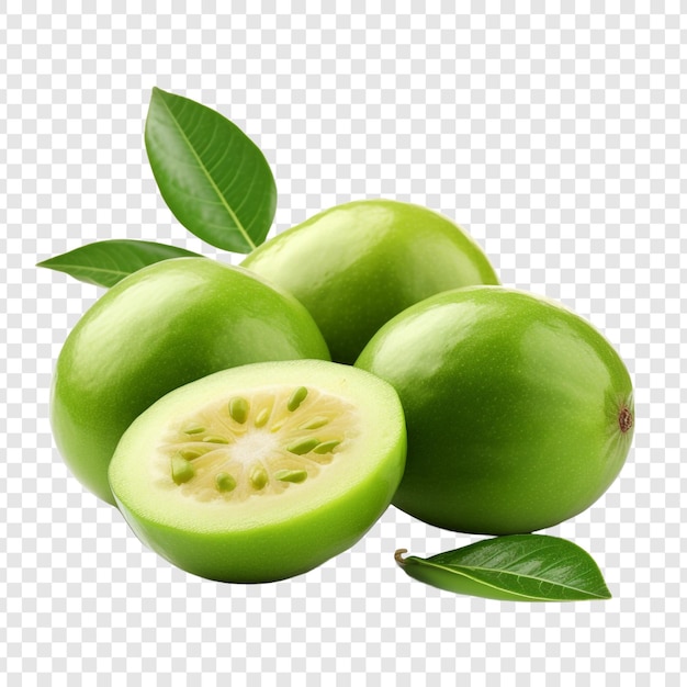 Free PSD feijoa fruits isolated on transparent background